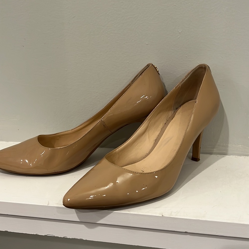 Cole Haan Nude Patent Pumps